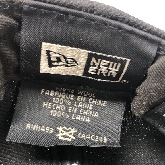 New Era 59FIFTY Cincinnati Reds Wool Fitted Cap Hat Size 8 VTG True Fitted Black - Picture 10 of 12